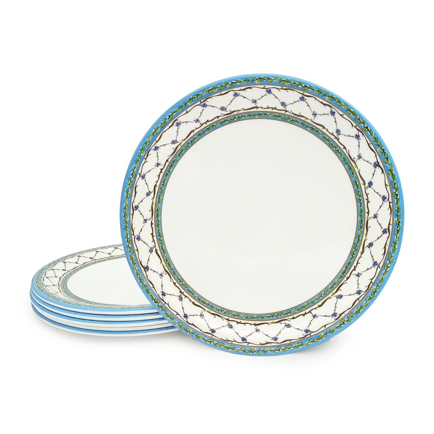 SUPERWARE | Pure Melamine | Buffet Plate Set – Royale (12.5”) | 6 Nos. | Stain Free, Glazed Finish