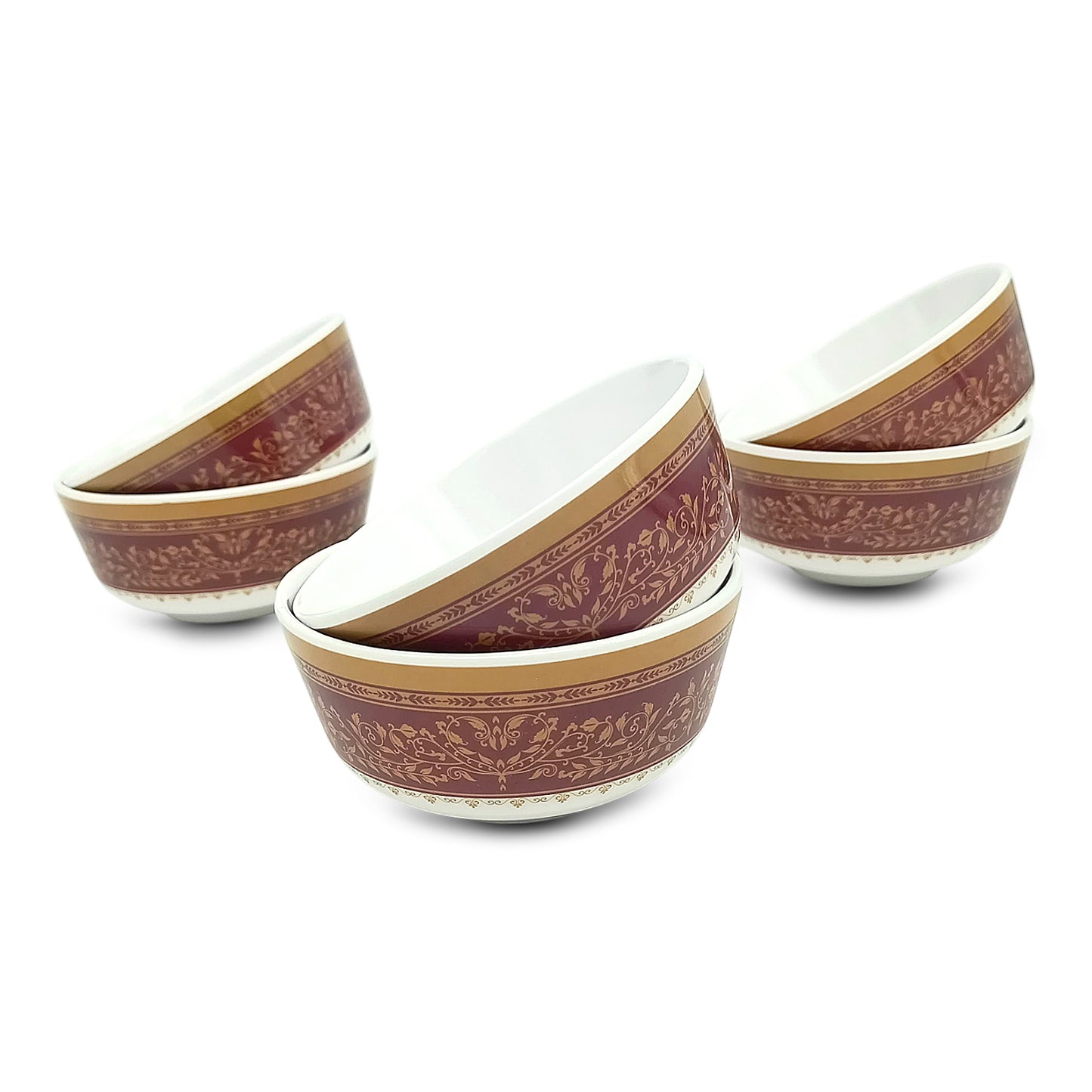 SUPERWARE | Pure Melamine | Bowl Set - Rubin 4" | 6 Nos. | Stain Free, Glazed Finish