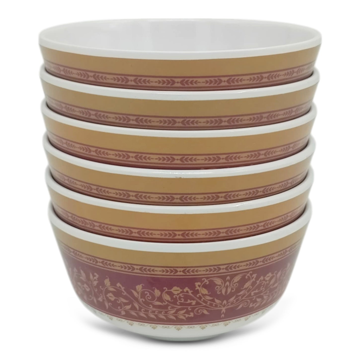 SUPERWARE | Pure Melamine | Bowl Set - Rubin 4" | 6 Nos. | Stain Free, Glazed Finish