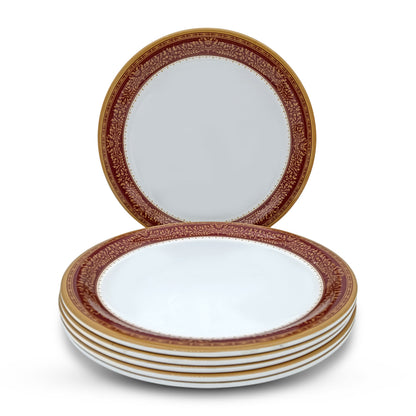 SUPERWARE | Pure melamine | Small Plate Set - Rubin (7.5") | 6 Nos. | Stain Free, Glazed Finish