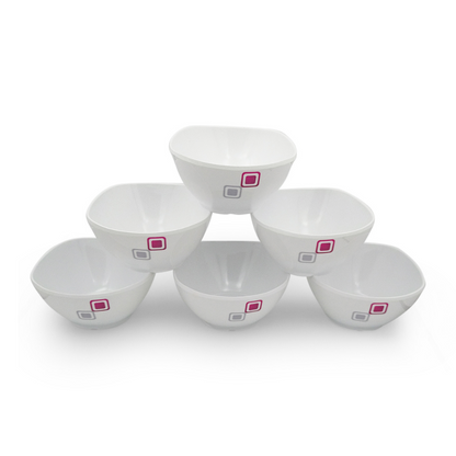 SUPERWARE | Pure Melamine | Bowl Set - Candy Blocks 4" | 6 Nos. | Stain Free, Glazed Finish