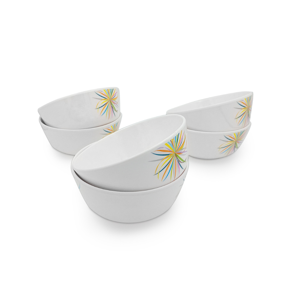 SUPERWARE | Pure Melamine | Katori Set - CELEBRATION (3.5") | 6 Nos.| Stain Free, Glazed Finish