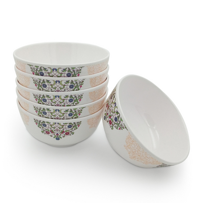 SUPERWARE | Pure Melamine | Katori Set - ETHENIC ART (3.5") | 6 Nos.| Stain Free, Glazed Finish