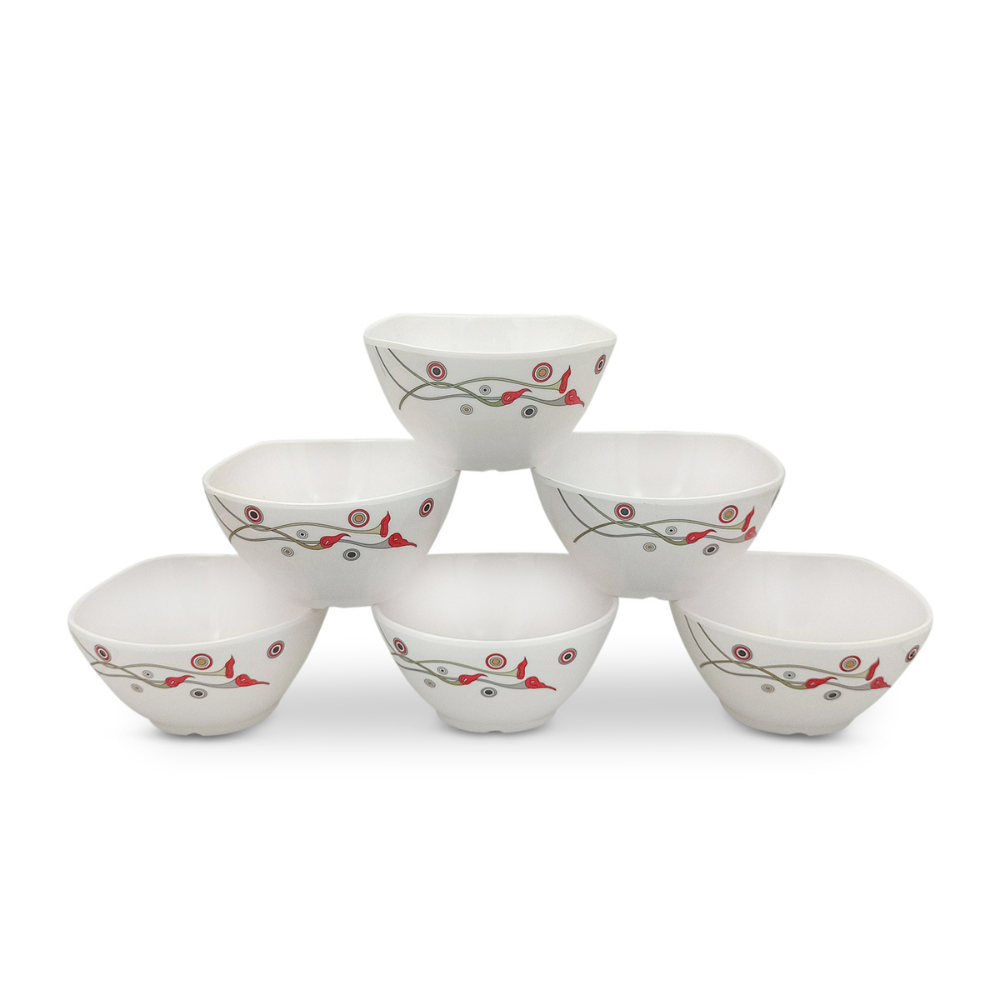 SUPERWARE, Bowl Set - FLAMINGO FLOWER | 6 Nos.