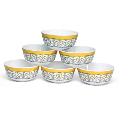 SUPERWARE | Pure Melamine | Bowl Set - ForgetMeNot 4" | 6 Nos.| Stain Free, Glazed Finish