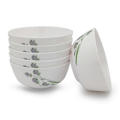 SUPERWARE | Pure Melamine | Bowl Set - Green Berry 4" | 6 Nos.| Stain Free, Glazed Finish