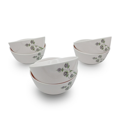 SUPERWARE | Pure Melamine | Bowl Set - Green Berry 4" | 6 Nos.| Stain Free, Glazed Finish