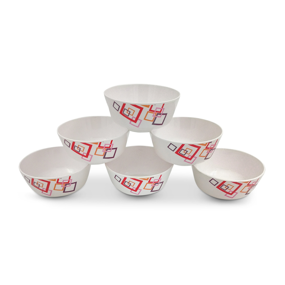 SUPERWARE, Bowl Set - INDIAN SQUARE | 6 Nos.