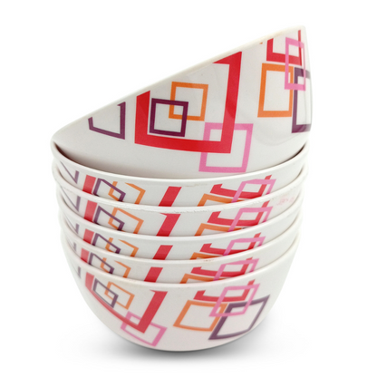 SUPERWARE, Bowl Set - INDIAN SQUARE | 6 Nos.