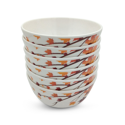 SUPERWARE | Pure Melamine | Katori Set - MAPLE LEAF (3.5") | 6 Nos.| Stain Free, Glazed Finish