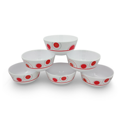 SUPERWARE | Pure Melamine | Katori Set - PARK RED (3.5") | 6 Nos.|  Stain Free, Glazed Finish