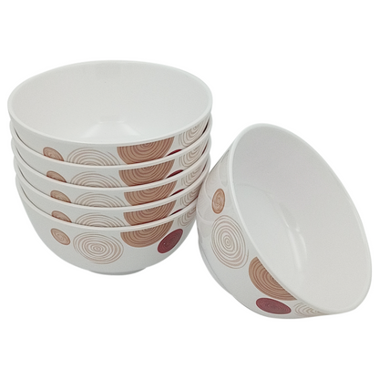 SUPERWARE | Pure Melamine | Katori Set - SPIRAL (3.5") | 6 Nos. | Stain Free, Glazed Finish