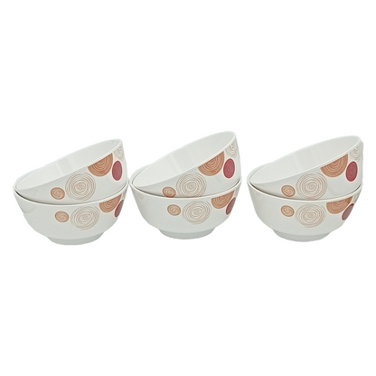 SUPERWARE | Pure Melamine | Katori Set - SPIRAL (3.5") | 6 Nos. | Stain Free, Glazed Finish