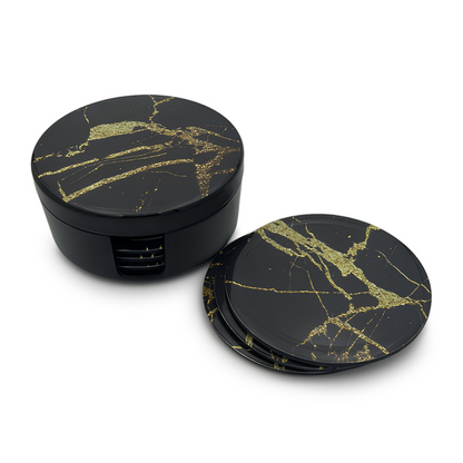 SUPERWARE, Coaster Set - GOLDEN MARBLE | Set Of 8 Pcs.