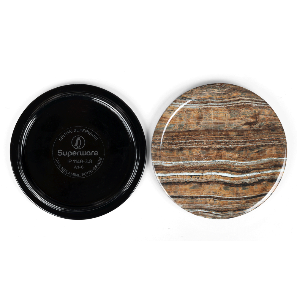 SUPERWARE, Coaster Set - ROCK WOOD | Set Of 8 Pcs.