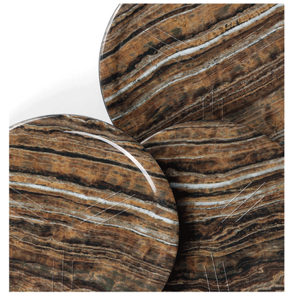 SUPERWARE, Coaster Set - ROCK WOOD | Set Of 8 Pcs.