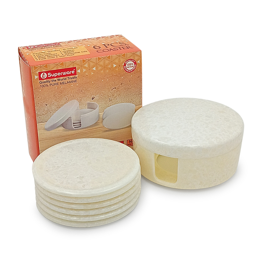 SUPERWARE, Coaster Set - SUPER PEARL | Set Of 8 Pcs.