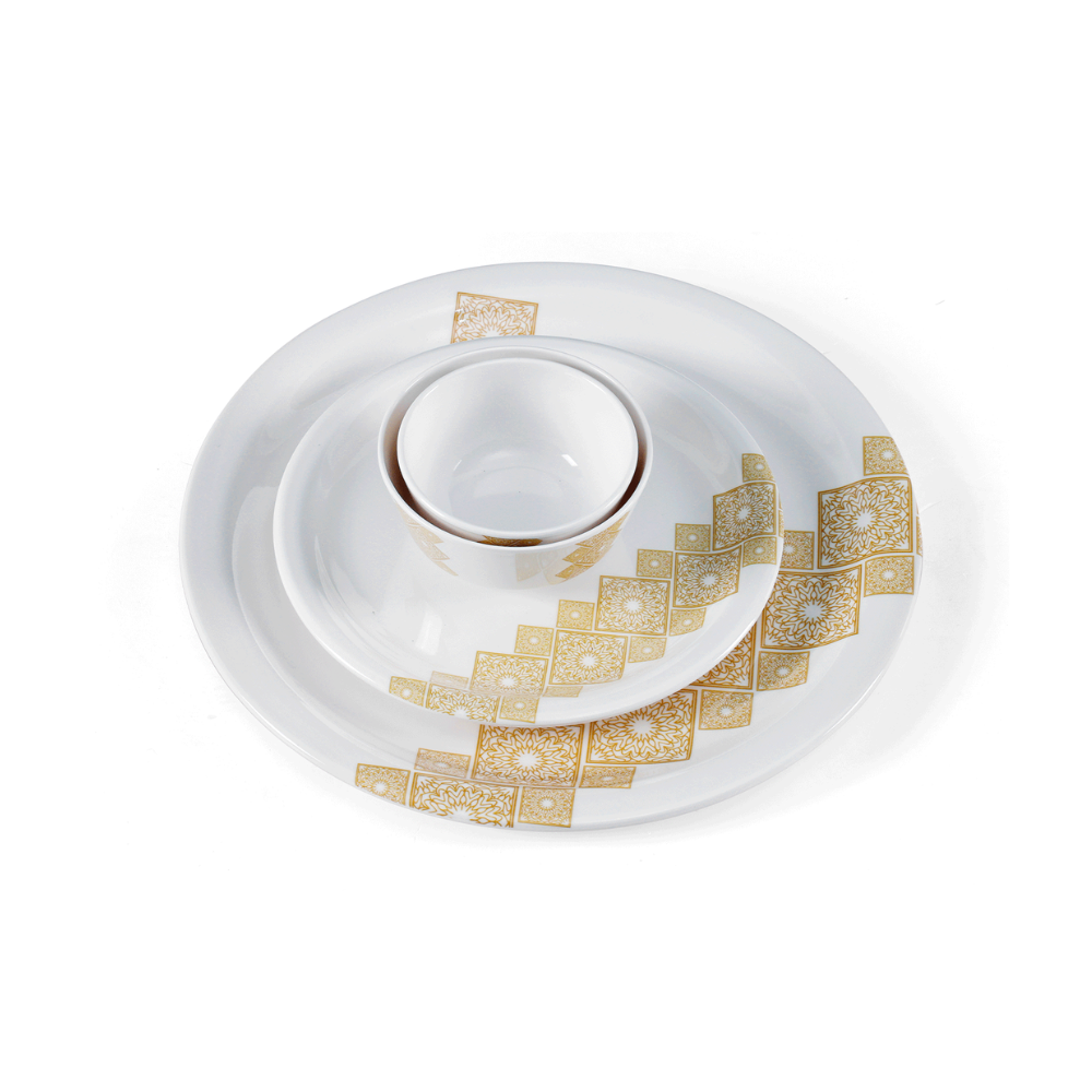 SUPERWARE, Dinner Set - GOLDDEKO | Set Of 24 Pcs.