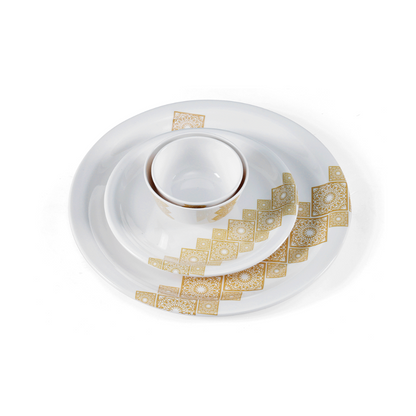 SUPERWARE, Dinner Set - GOLDDEKO | Set Of 24 Pcs.