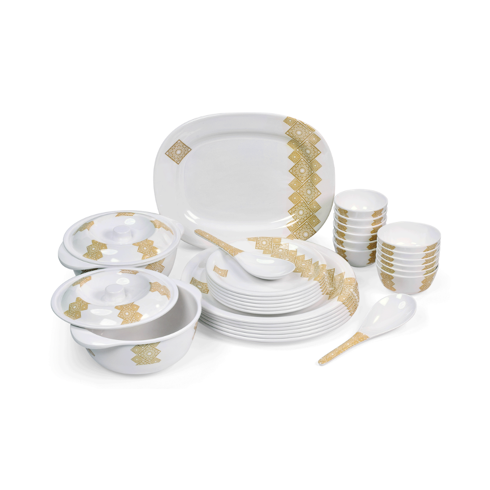 SUPERWARE, Dinner Set - GOLDDEKO | Set Of 31 Pcs.