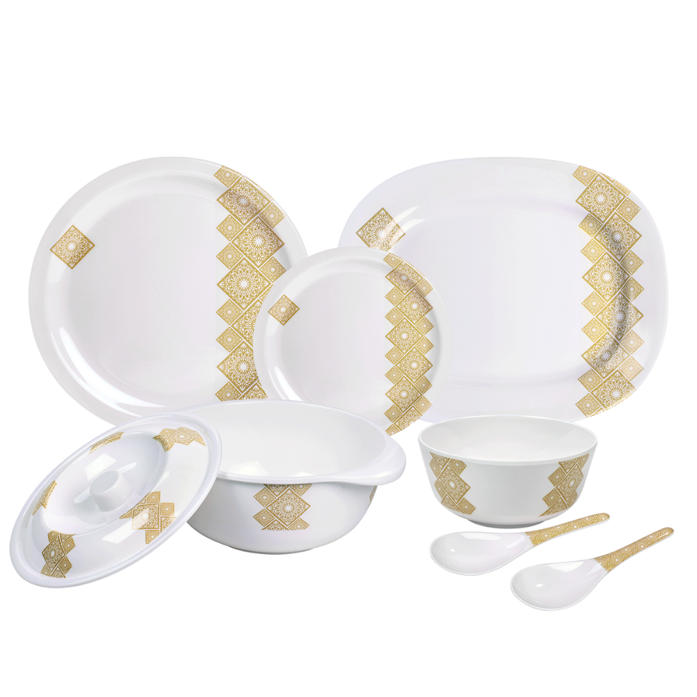 SUPERWARE, Dinner Set - GOLDDEKO | Set Of 31 Pcs.