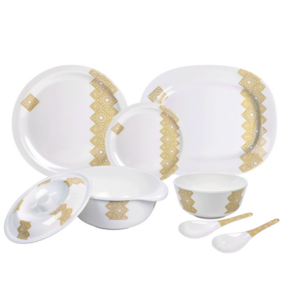 SUPERWARE, Dinner Set - GOLDDEKO | Set Of 31 Pcs.