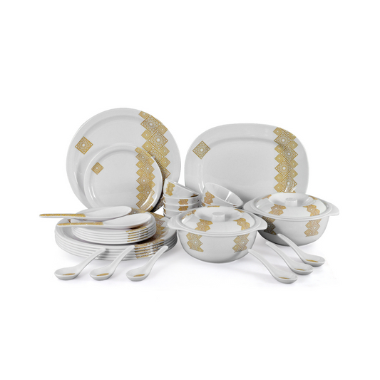 SUPERWARE, Dinner Set - GOLDDEKO | Set Of 37 Pcs.