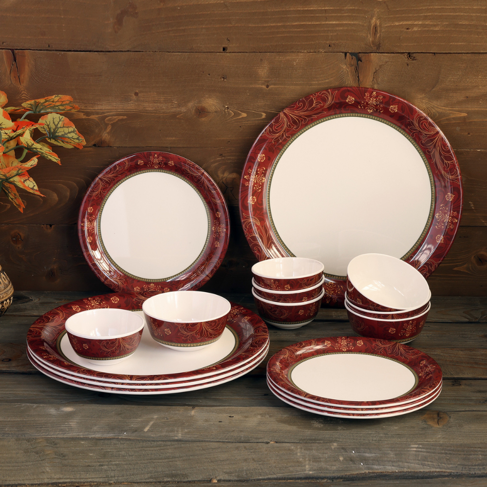 SUPERWARE, Dinner Set - ORNAMENTAL | Set Of 16 Pcs.