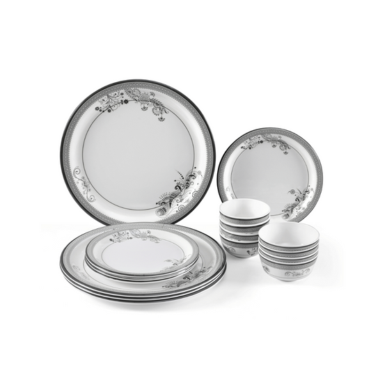 SUPERWARE, Dinner Set - SILVER LACE | Set Of 16 Pcs.