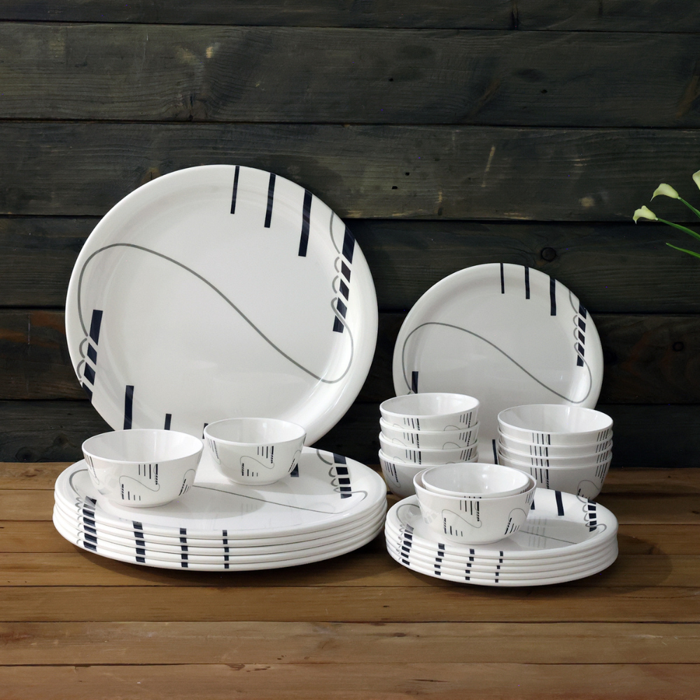 SUPERWARE, Dinner Set - STRIP & ROPES | Set Of 24 Pcs.