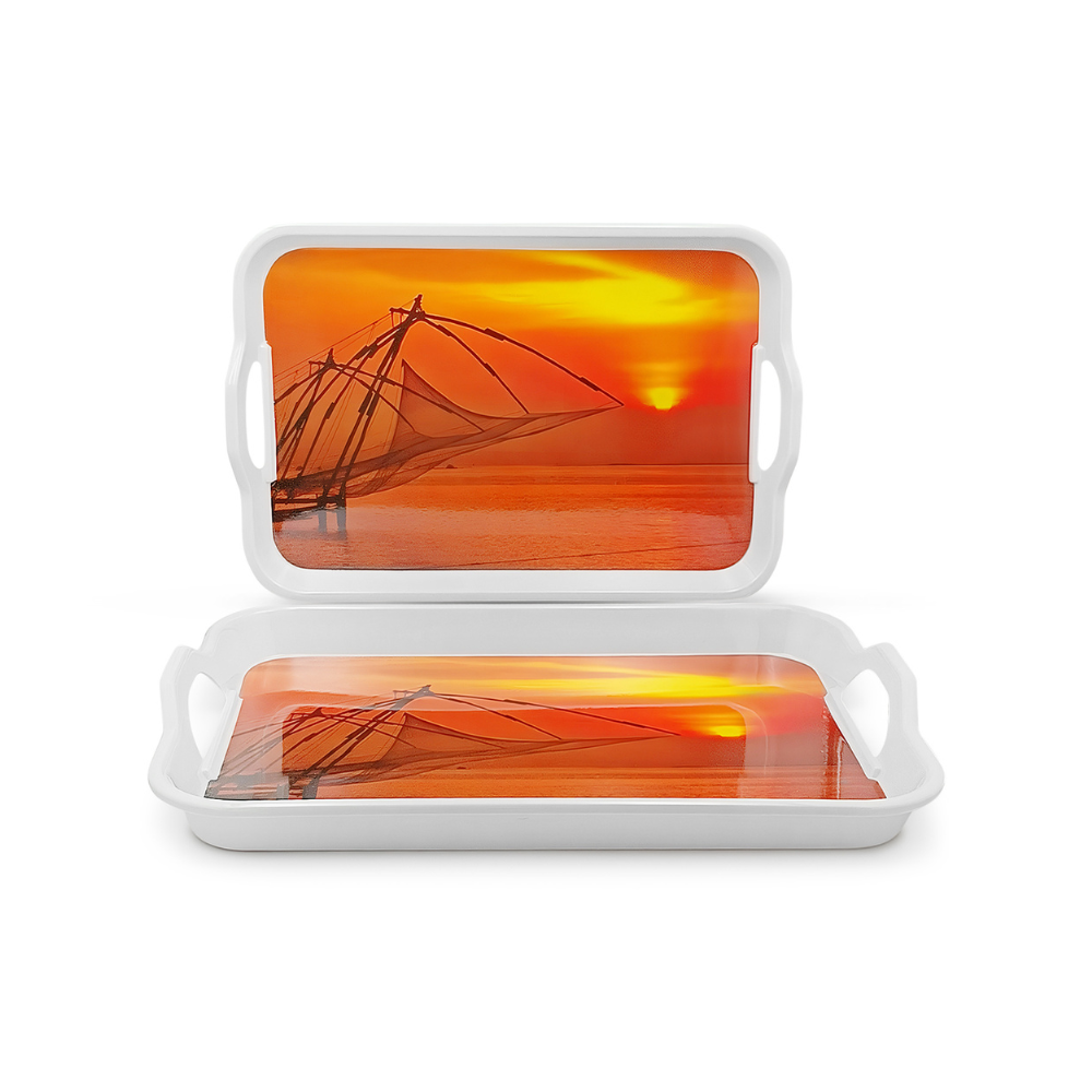 SUPERWARE, Handy Tray Set - CHINESE FISHING | Set Of 2 Pcs.