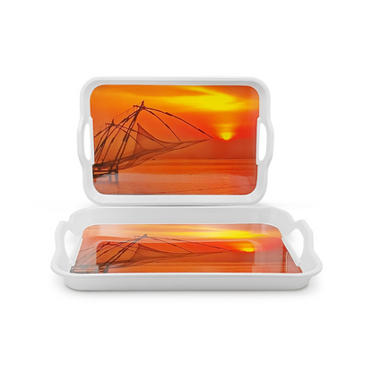 SUPERWARE, Handy Tray Set - CHINESE FISHING | Set Of 2 Pcs.