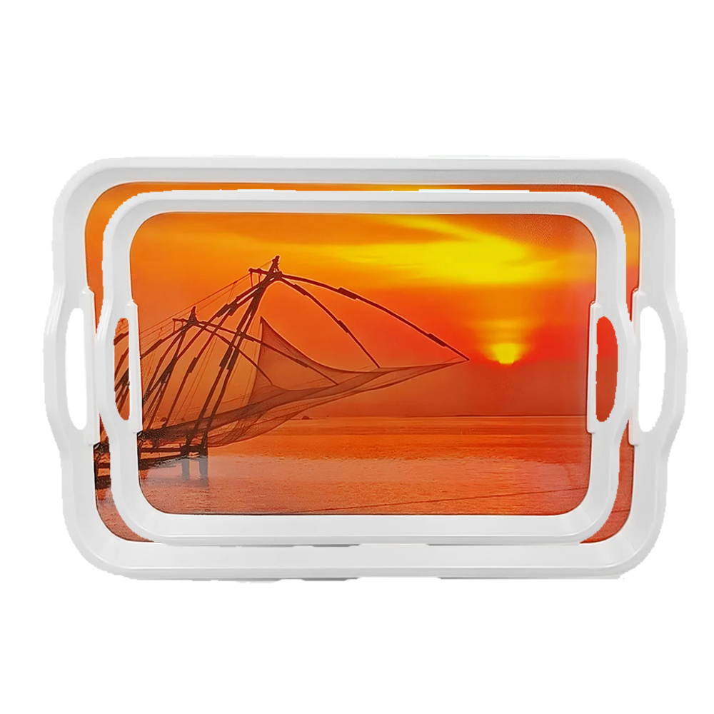 SUPERWARE, Handy Tray Set - CHINESE FISHING | Set Of 2 Pcs.