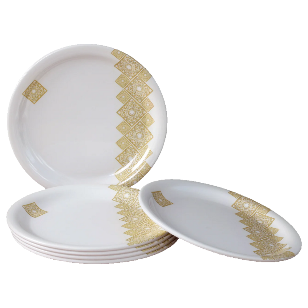 SUPERWARE, Plate Set - GOLDDEKO | 6 Nos.