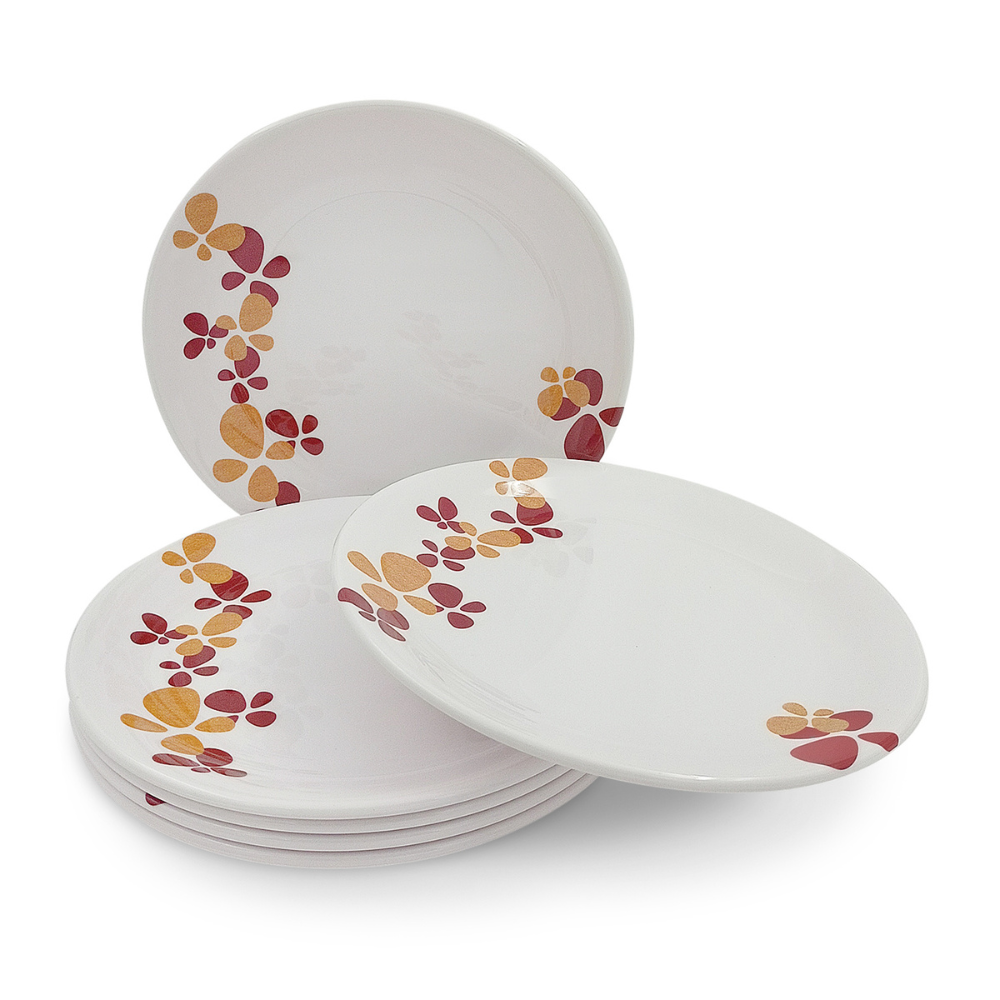 SUPERWARE | Pure Melamine | Small Plate Set - HANA (7.25") | 6 Nos. | Stain Free, Glazed Finish