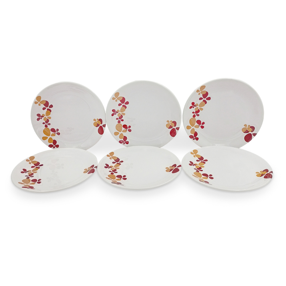 SUPERWARE | Pure Melamine | Small Plate Set - HANA (7.25") | 6 Nos. | Stain Free, Glazed Finish