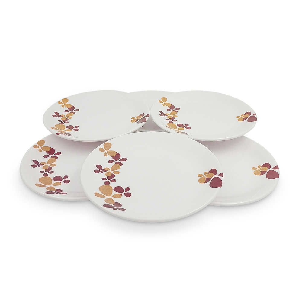 SUPERWARE | Pure Melamine | Small Plate Set - HANA (7.25") | 6 Nos. | Stain Free, Glazed Finish