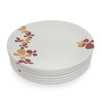 SUPERWARE | Pure Melamine | Small Plate Set - HANA (7.25") | 6 Nos. | Stain Free, Glazed Finish