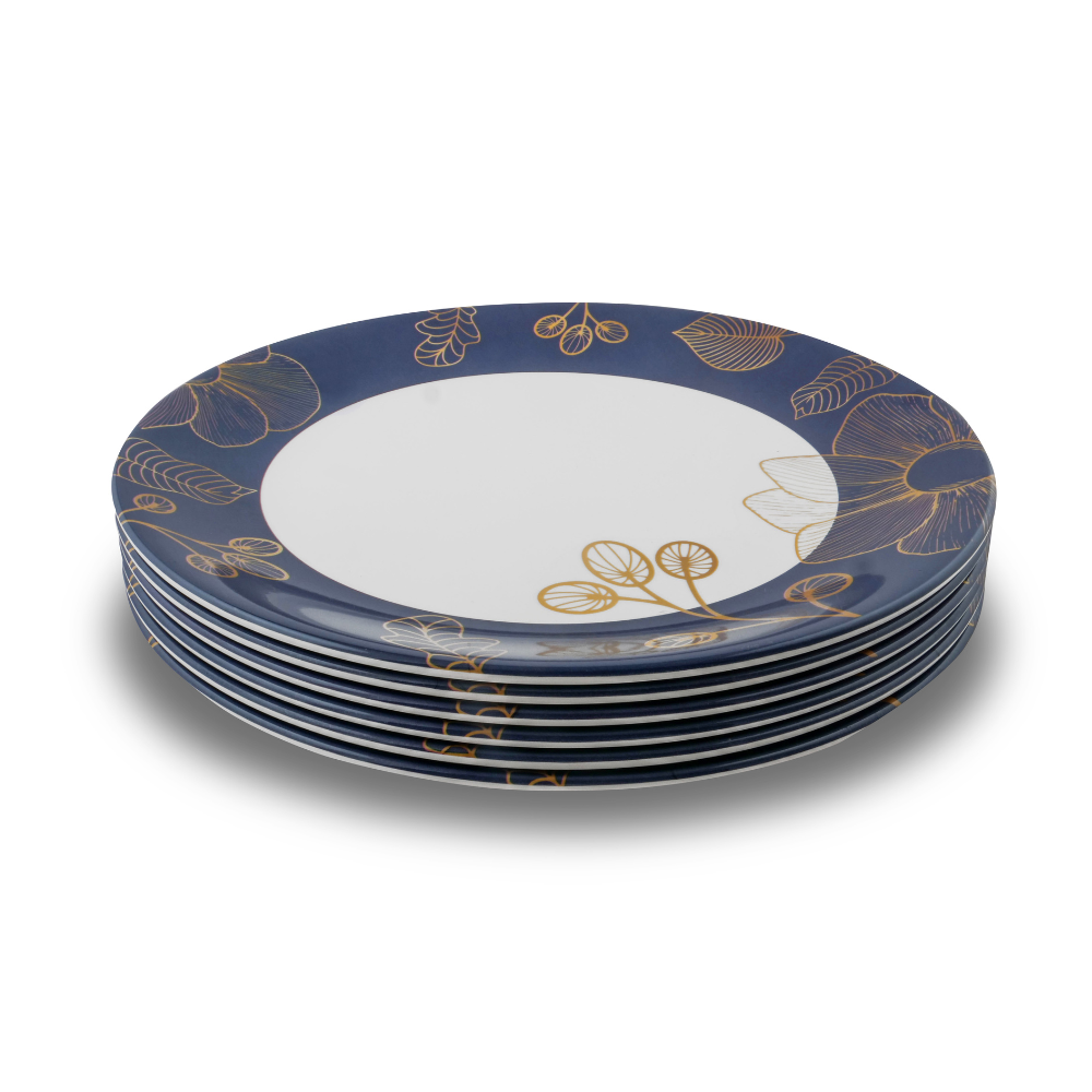 SUPERWARE | Pure Melamine | Dinner Plate Set – Harmony (10.75”) | 6 Nos. | Stain Free, Glazed Finish