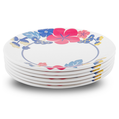 SUPERWARE, Plate Set - HIBISCUS | 6 Nos.