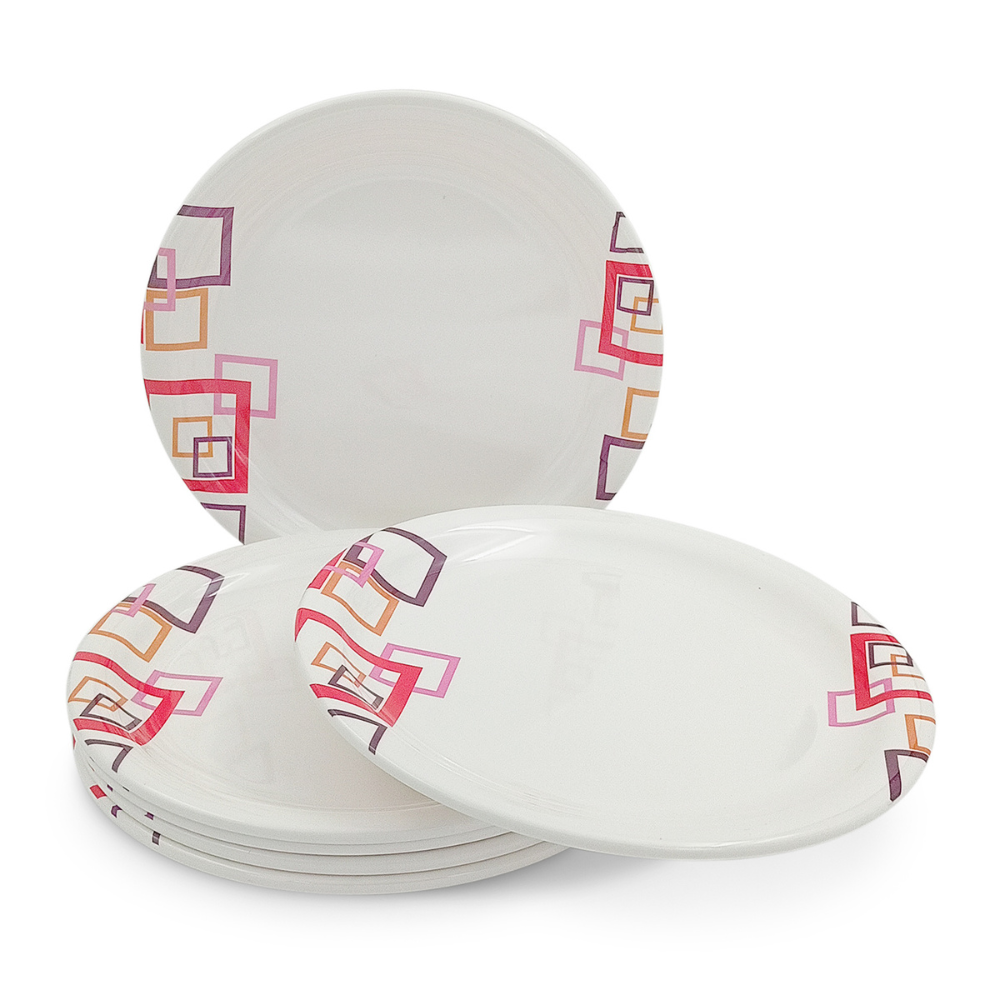 SUPERWARE, Plate Set - INDIAN SQUARE | 6 Nos.