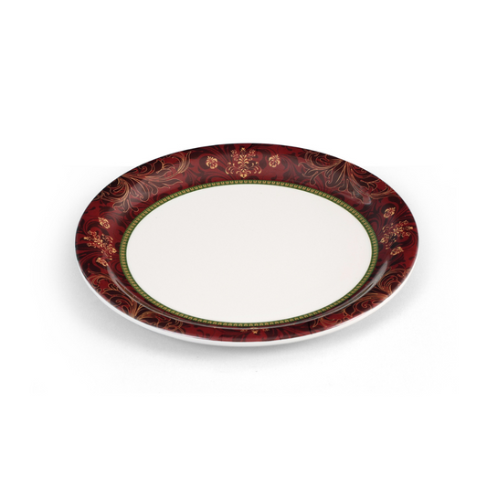 SUPERWARE | Pure melamine | Small Plate Set - ORNAMENTAL (7.5") | 6 Nos. | Stain Free, Glazed Finish