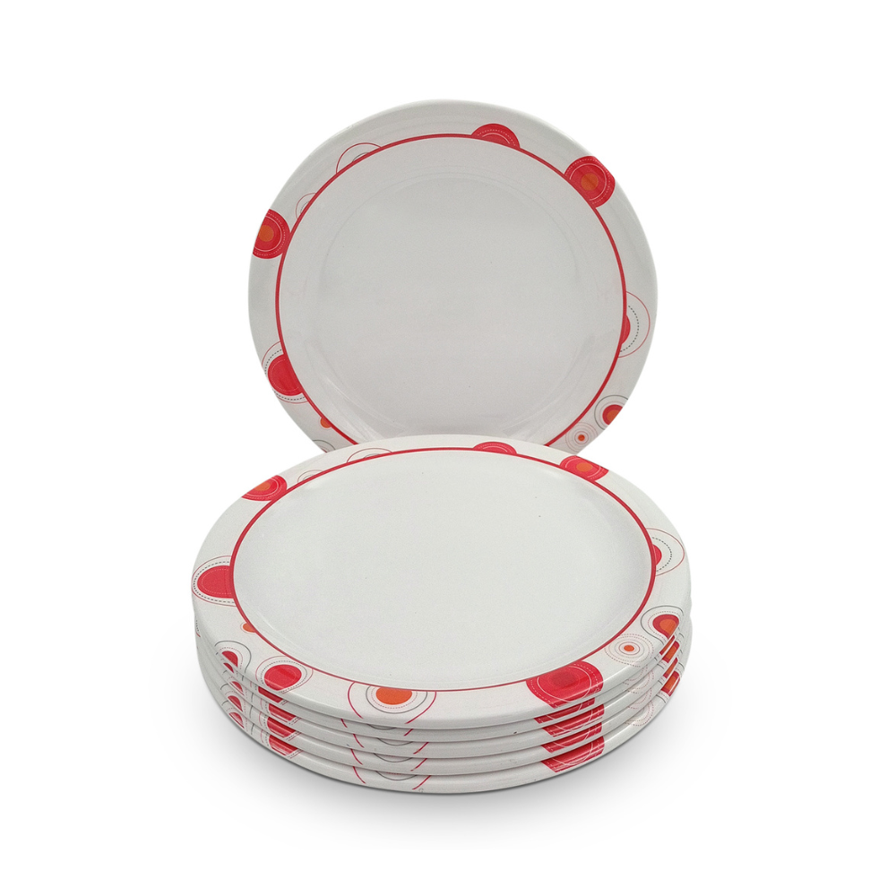 SUPERWARE, Plate Set - PARK RED | 6 Nos.