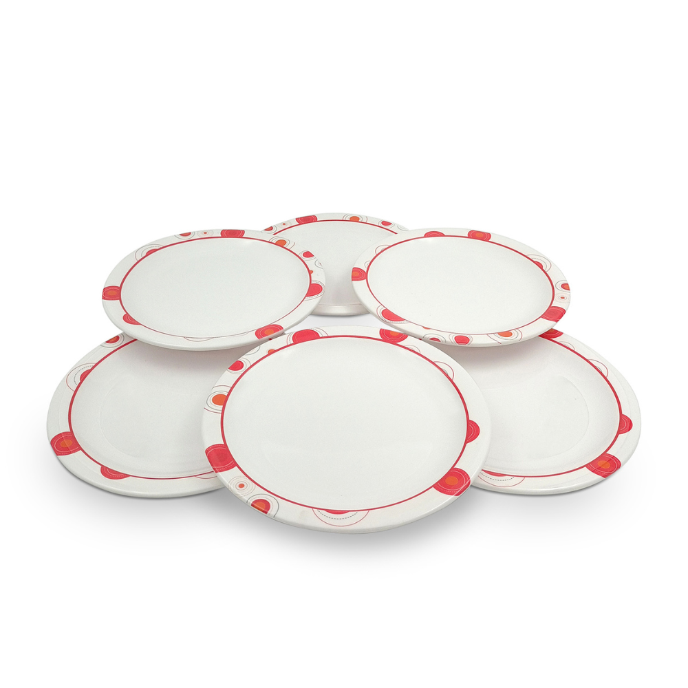 SUPERWARE, Plate Set - PARK RED | 6 Nos.