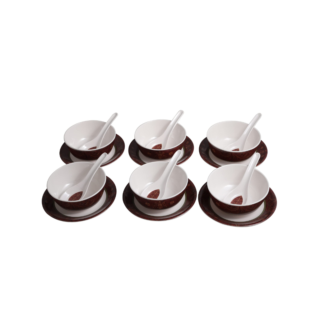 SUPERWARE, Soup Set - ORNAMENTAL | Set Of 18 Pcs.