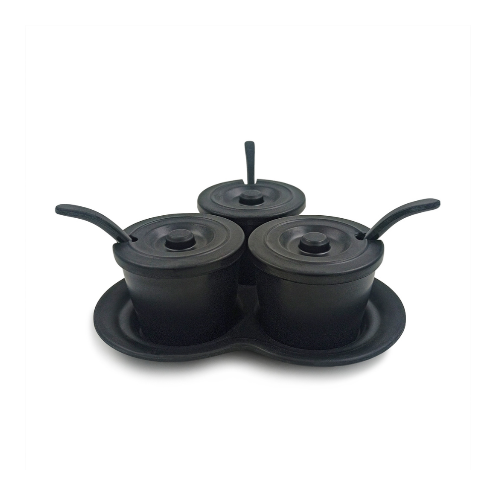 SUPERWARE, Trio Sauce Set - MATTE BLACK | Set Of 10 Pcs.