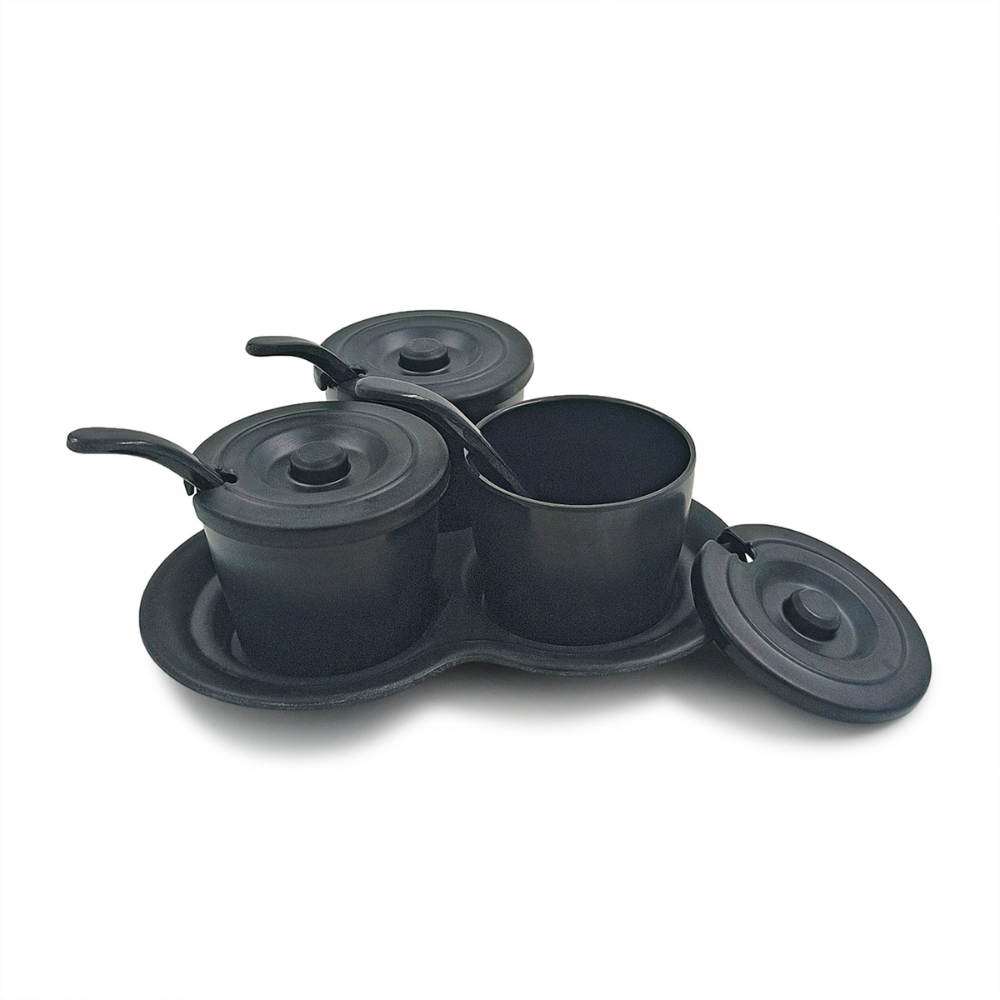 SUPERWARE, Trio Sauce Set - MATTE BLACK | Set Of 10 Pcs.