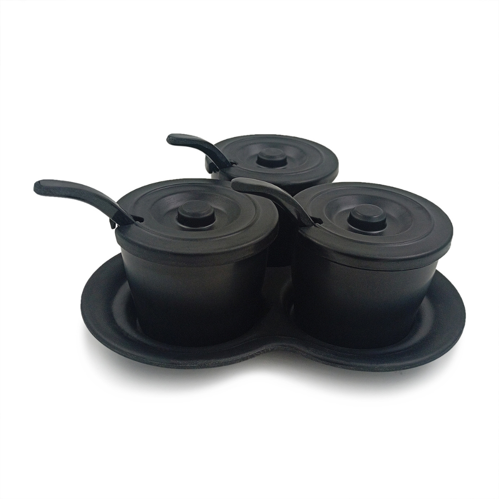 SUPERWARE, Trio Sauce Set - MATTE BLACK | Set Of 10 Pcs.