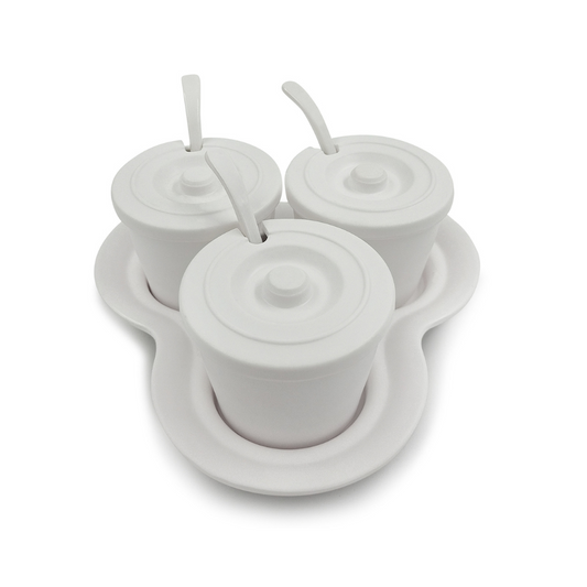 SUPERWARE, Trio Sauce Set - MATTE WHITE | Set Of 10 Pcs.