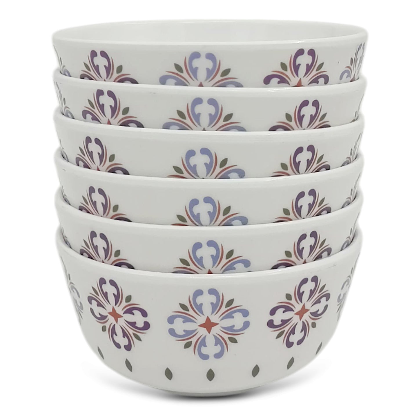 SUPERWARE | Pure Melamine | Bowl Set - Serene Sky 4" | 6 Nos. | Stain Free, Glazed Finish